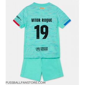 Barcelona Vitor Roque #19 Replik 3rd trikot Kinder 2023-24 Kurzarm (+ Kurze Hosen)